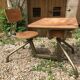 Bureau d’écolier pupitre ancien 1950