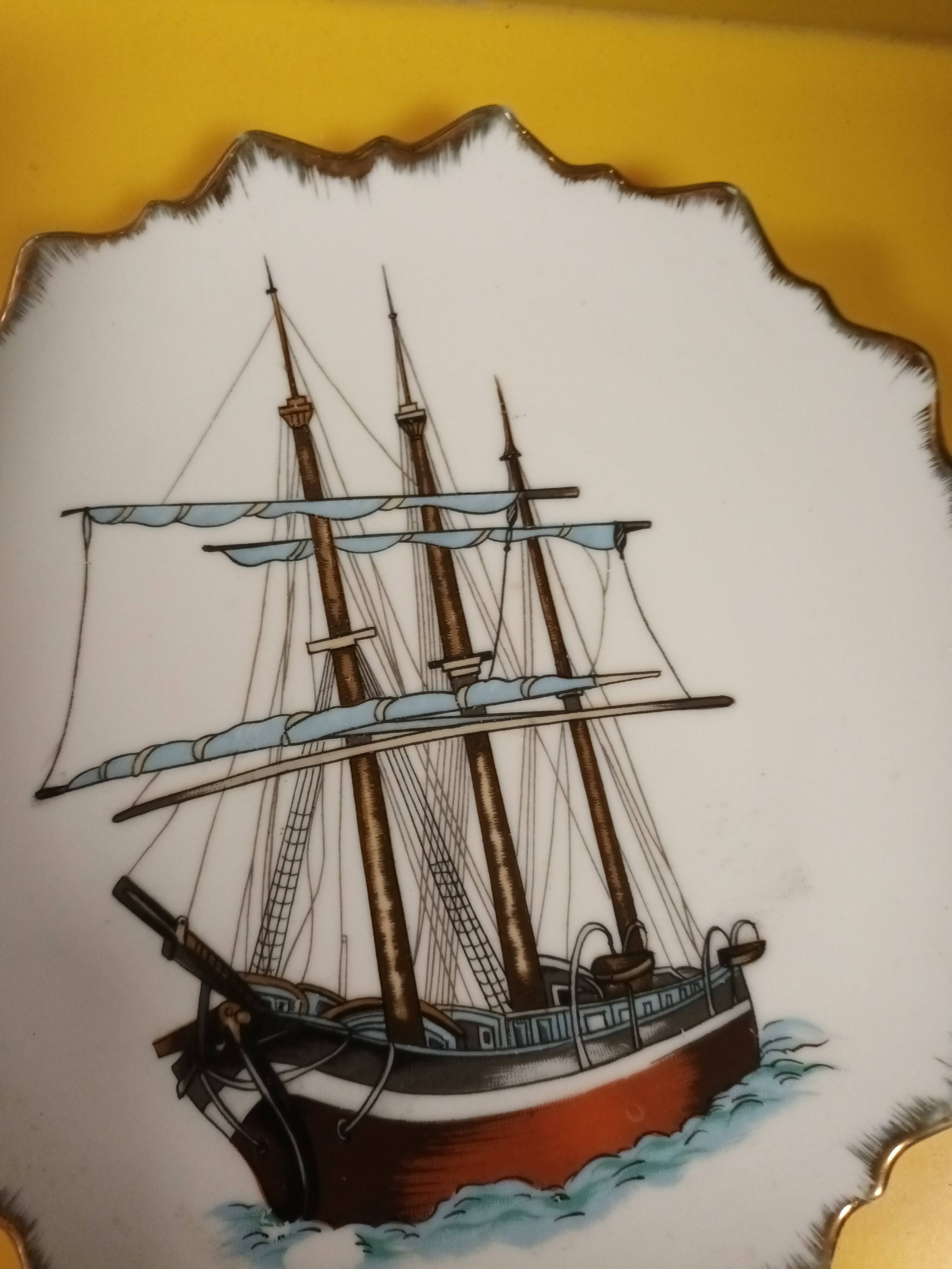 Assiette décorative bateaux voilier