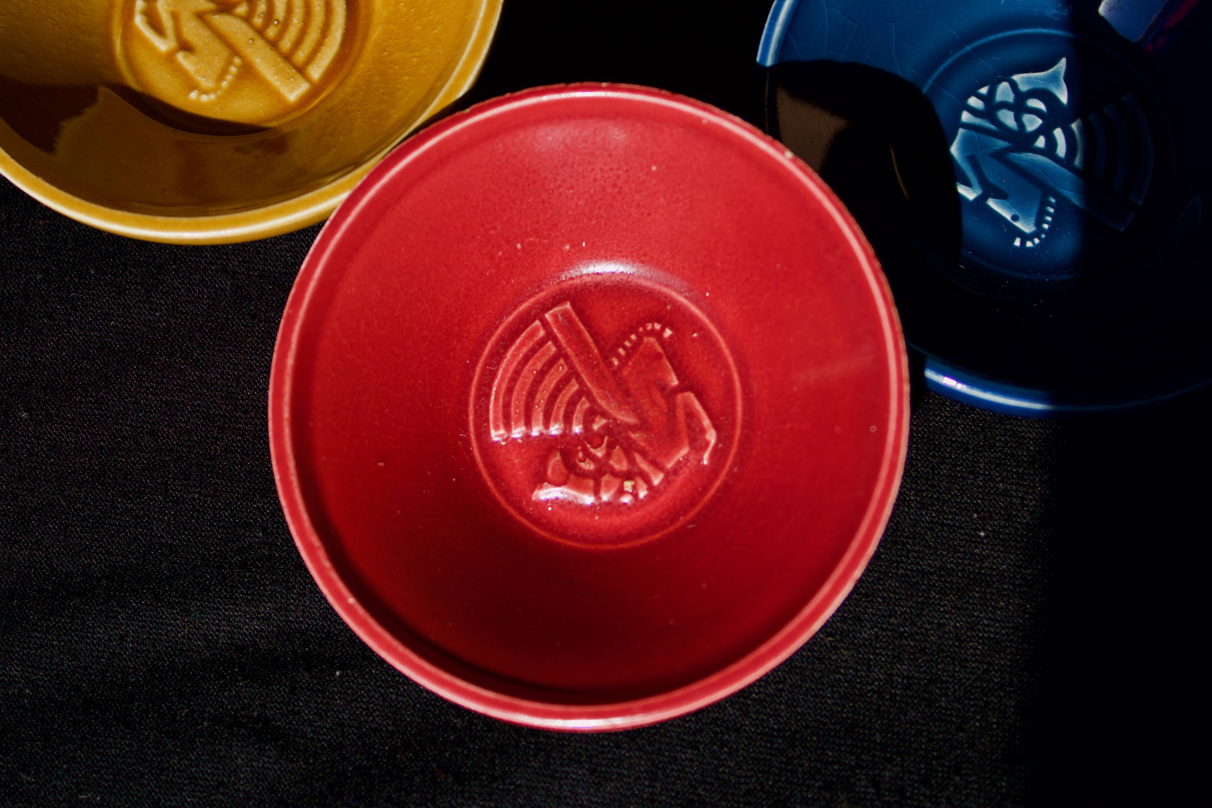 Air France : Old ashtrays / pocket drains / advertising cups in porcelain 1950's