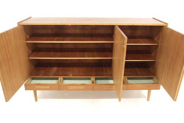 Enfilade scandinave en teck et en chêne, Suède, 1950