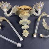 Large two-light wall lamp in Murano glass Venice