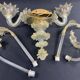 Large two-light wall lamp in Murano glass Venice