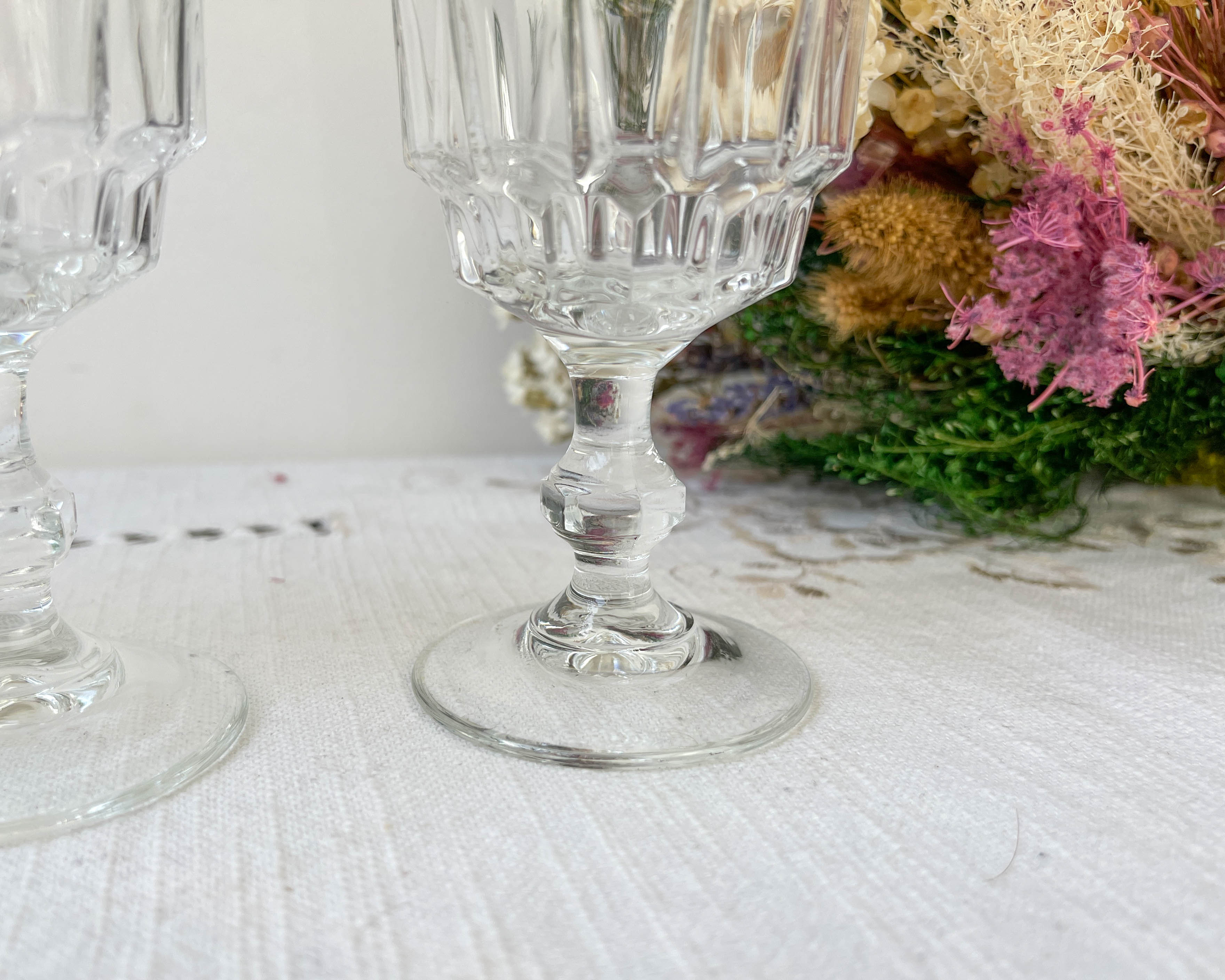 6 verres à vin blanc luminarc modèle lance, 1970 made in france