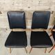 Set of 4 vintage chairs with tapered legs.