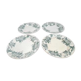 4 assiettes anciennes st amand