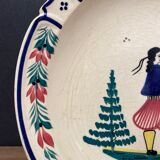 Hollow earthenware dish from Quimper HB