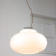 Suspension Vintage Chrome & Opaline, années 1980