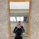 60s trapezoid mirror Scandinavian style 82 x 45 cm