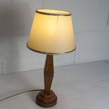 Lampe à poser 1930 art déco bois marbre de Verone