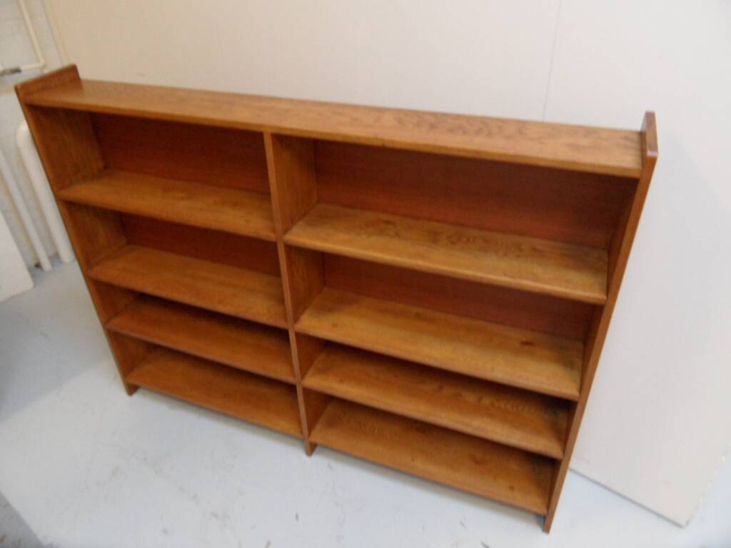 Vintage oak open bookcase