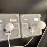 Pair of Ikea ice cube lamps