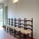 6 chaises italiennes rustiques, restaurées, années 1950