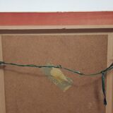 Mirror in gilded stucco wood and beveled glass