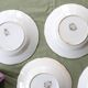 Soup plates x4, Onnaing, Guirlande model, 19th century