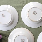 Soup plates x4, Onnaing, Guirlande model, 19th century