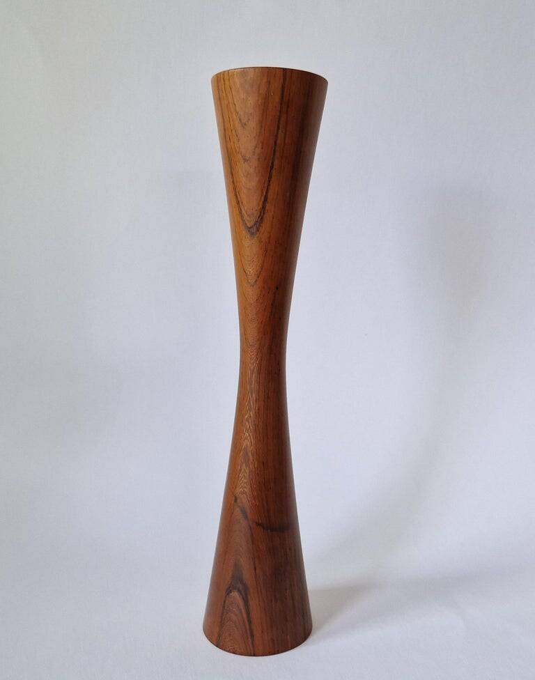 Midcentury Rare Rosewood Candleholder Casa Finland, Brazil, 1970s
