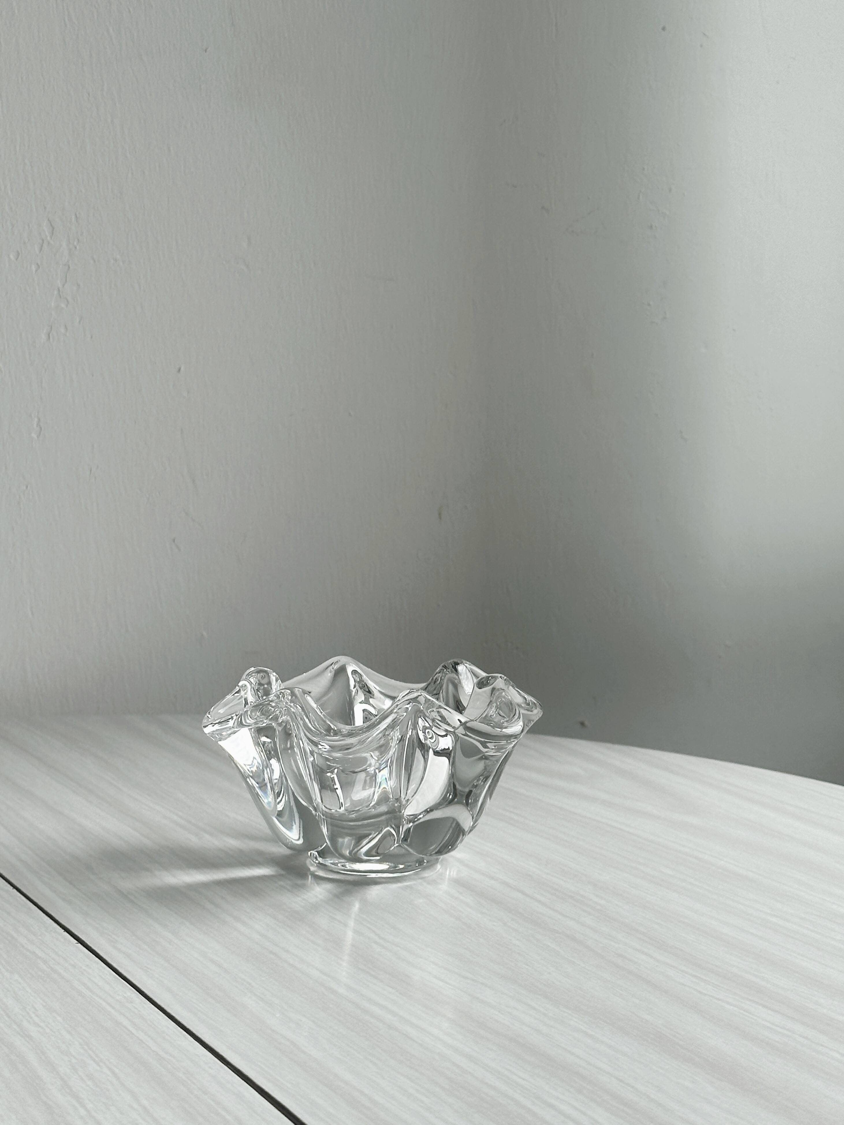 Clear crystal ashtray