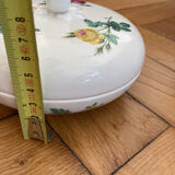 Bonbonnière / Gien earthenware box with pink motif