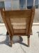Set of 4 vintage armchairs in cane and wooden slats 1950