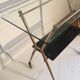 Serving table glass and brass, fifties