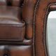 English style cowhide Chesterfield club chair