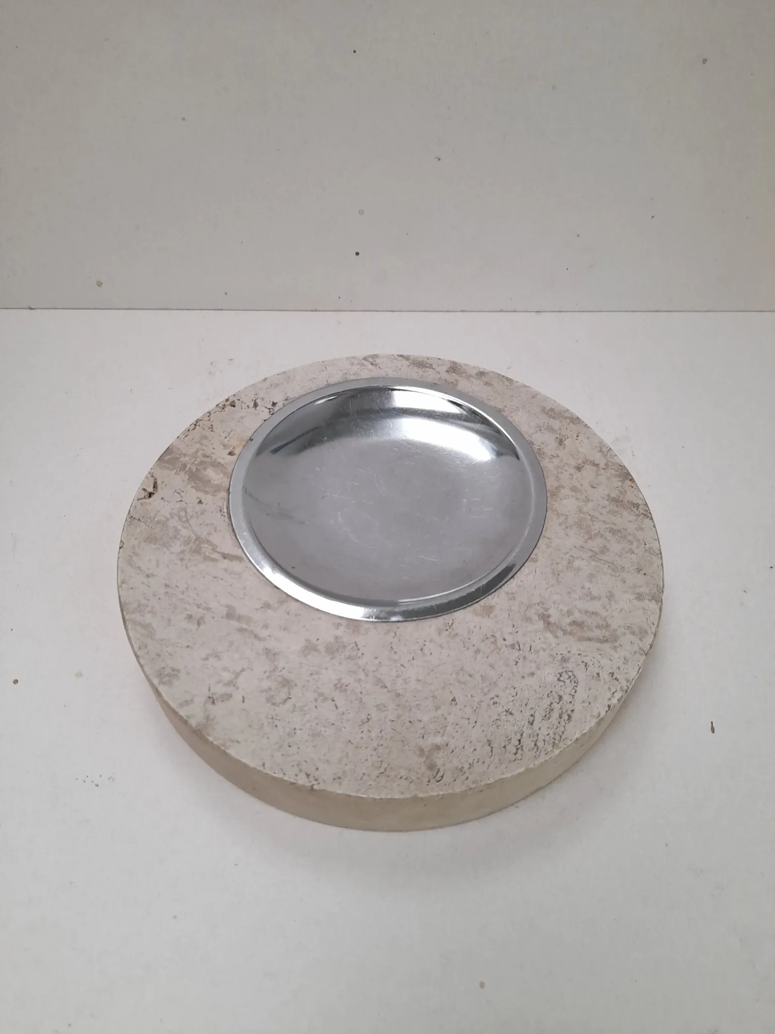 Large travertine ashtray Fratelli Mannelli