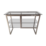 Seventies brushed metal console