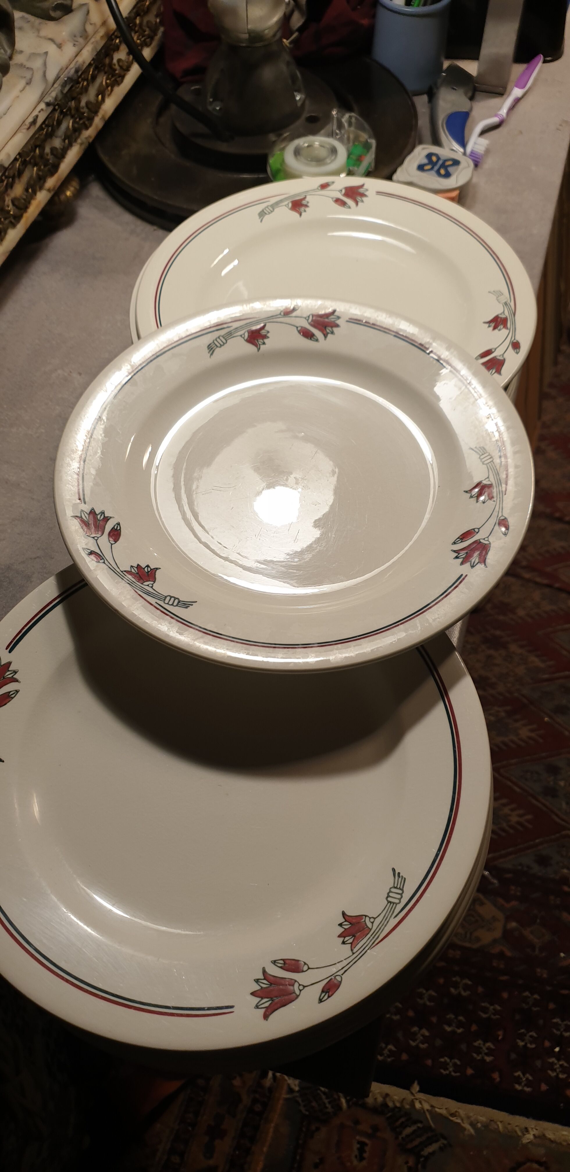 23 flat plates Salins E.charbonnier model Athos