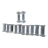 Lot de 12 porte-couteaux vintage en verre transparent moulé