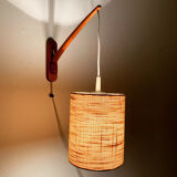 Danish adjustable teak wall lamp