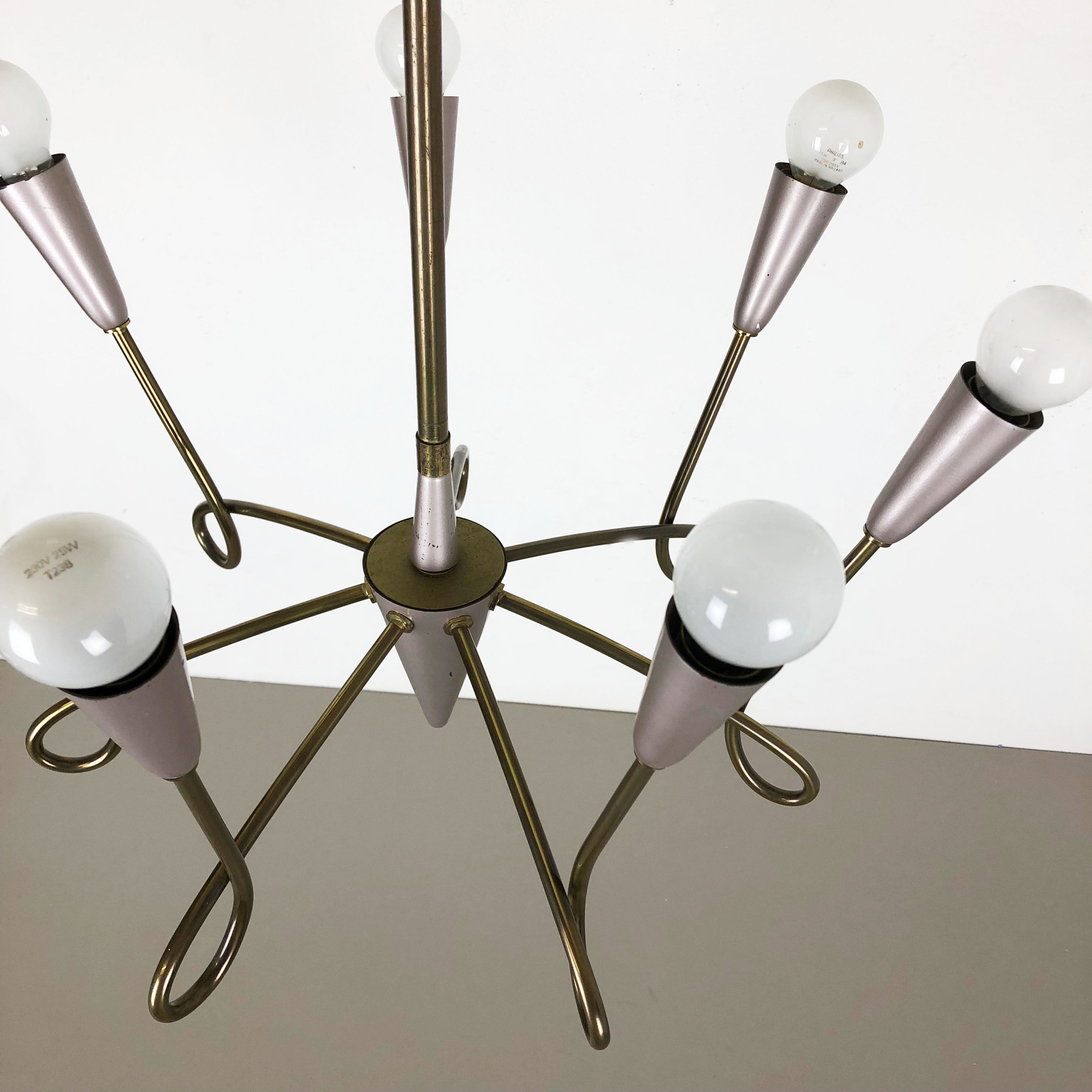 Hanging chandelier, italy 1950