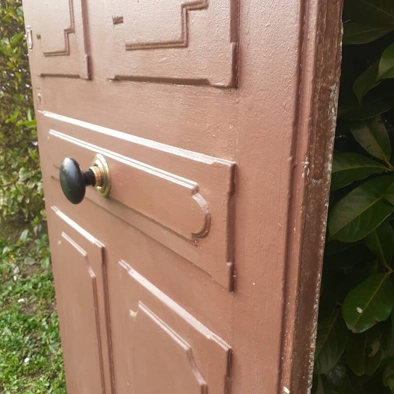 Old exterior entrance door solid H225xW86cm solid wood