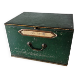 Ancienne Boîte à archives en métal / casier de notaire