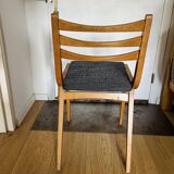 (Lot) 3 Compass Leg Chairs 1960s Scandinavian
