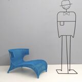 Sky Blue Low Longue Chair By Monika Mudler for IKEA, 2001
