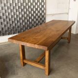 Solid wood dining table, 1970s