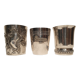 3 timpani cups in silver metal
