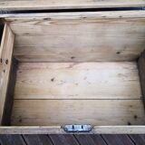 Antique chest, vintage wooden trunk