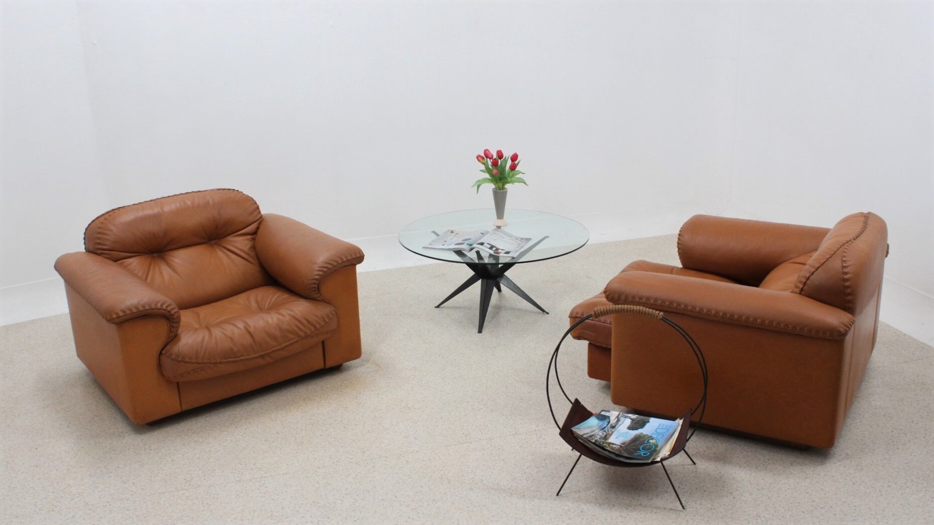De Sede "DS 101" leather armchairs 1970s