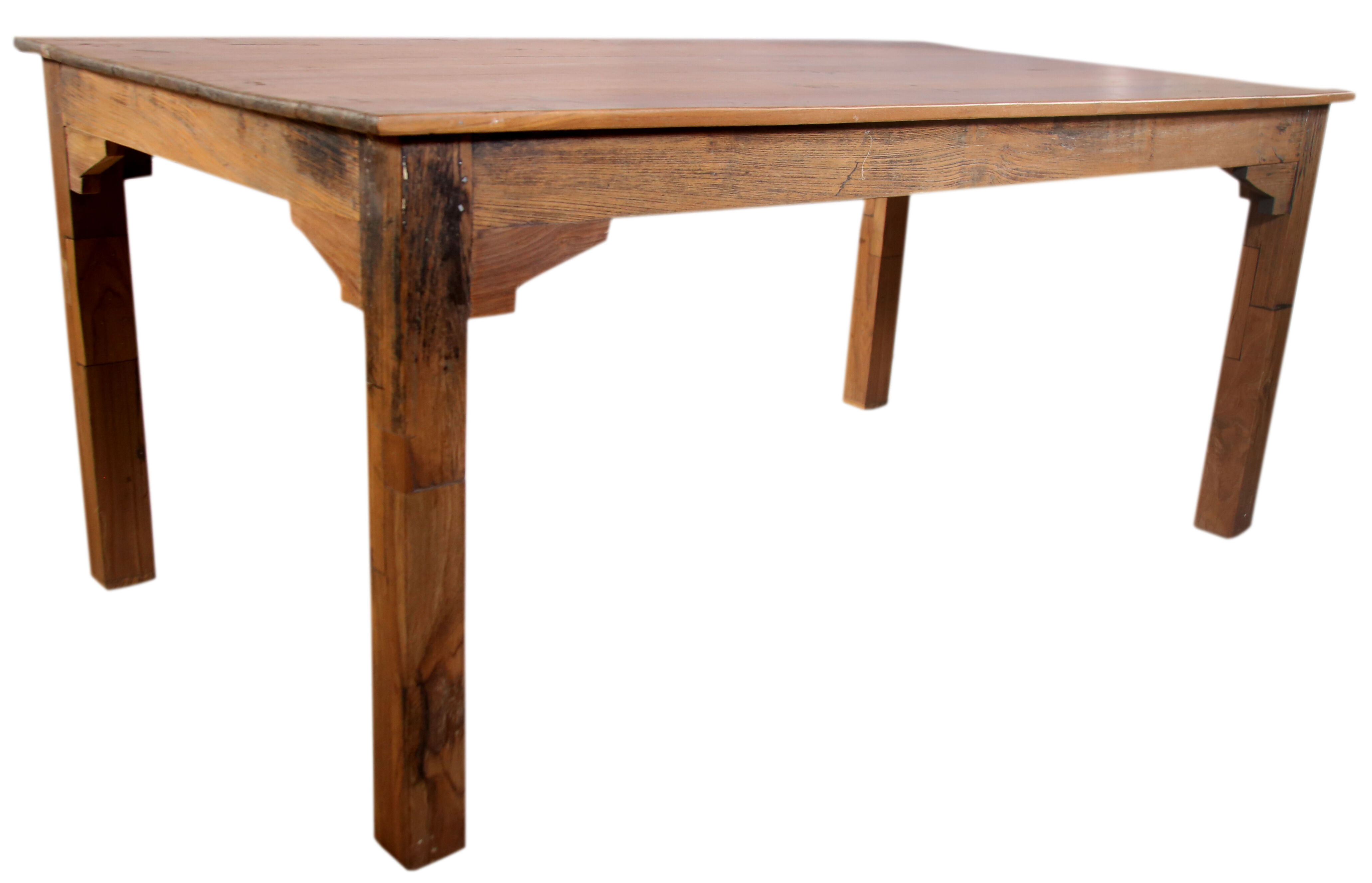 Farm table - old Burmese teak workshop