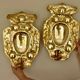 Baroque Style Mid-Century Brass Swedish Sconces