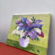 Tableau peinture bouquet de lilas huile sur toile