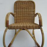 Cute kids 60/70 years rattan rocking chair