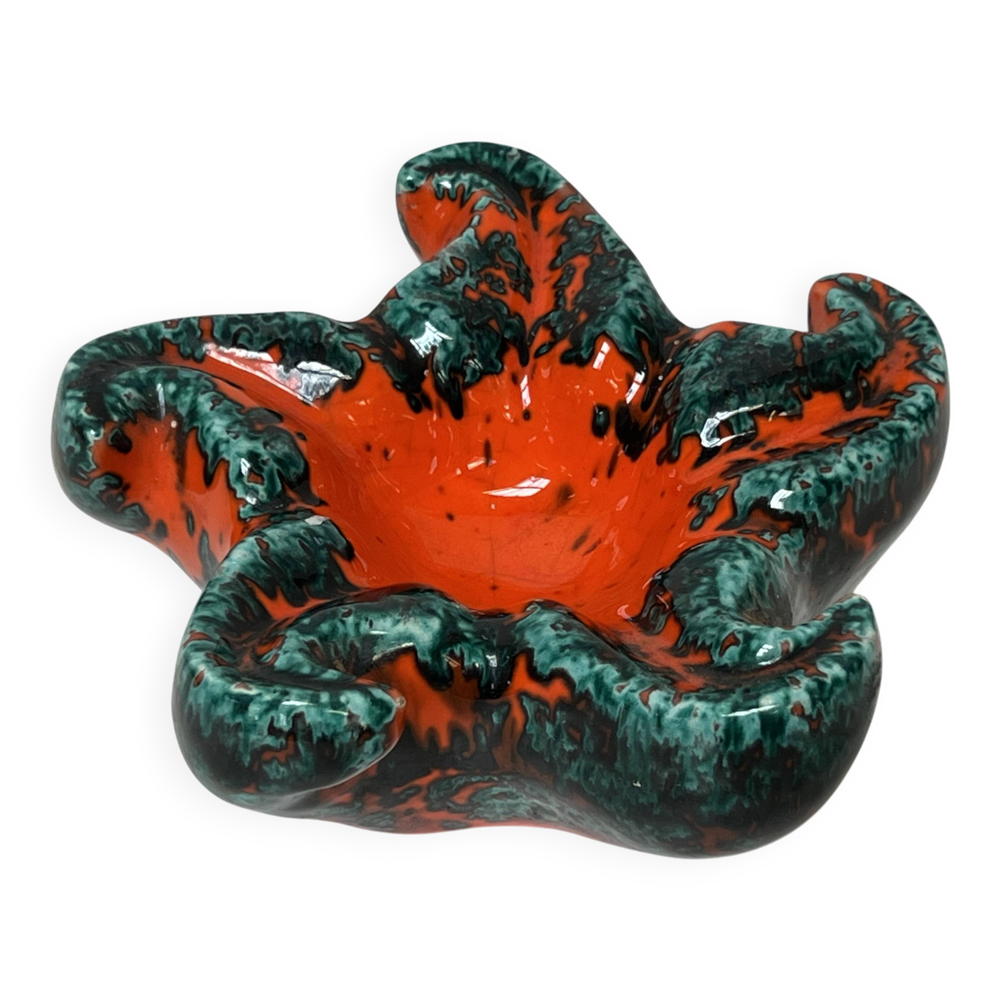 Starfish vallauris ceramic trinket tray, 20th century