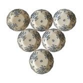 Set of 6 dinner plates earthenware of sarreguemines décor moscow early 20th