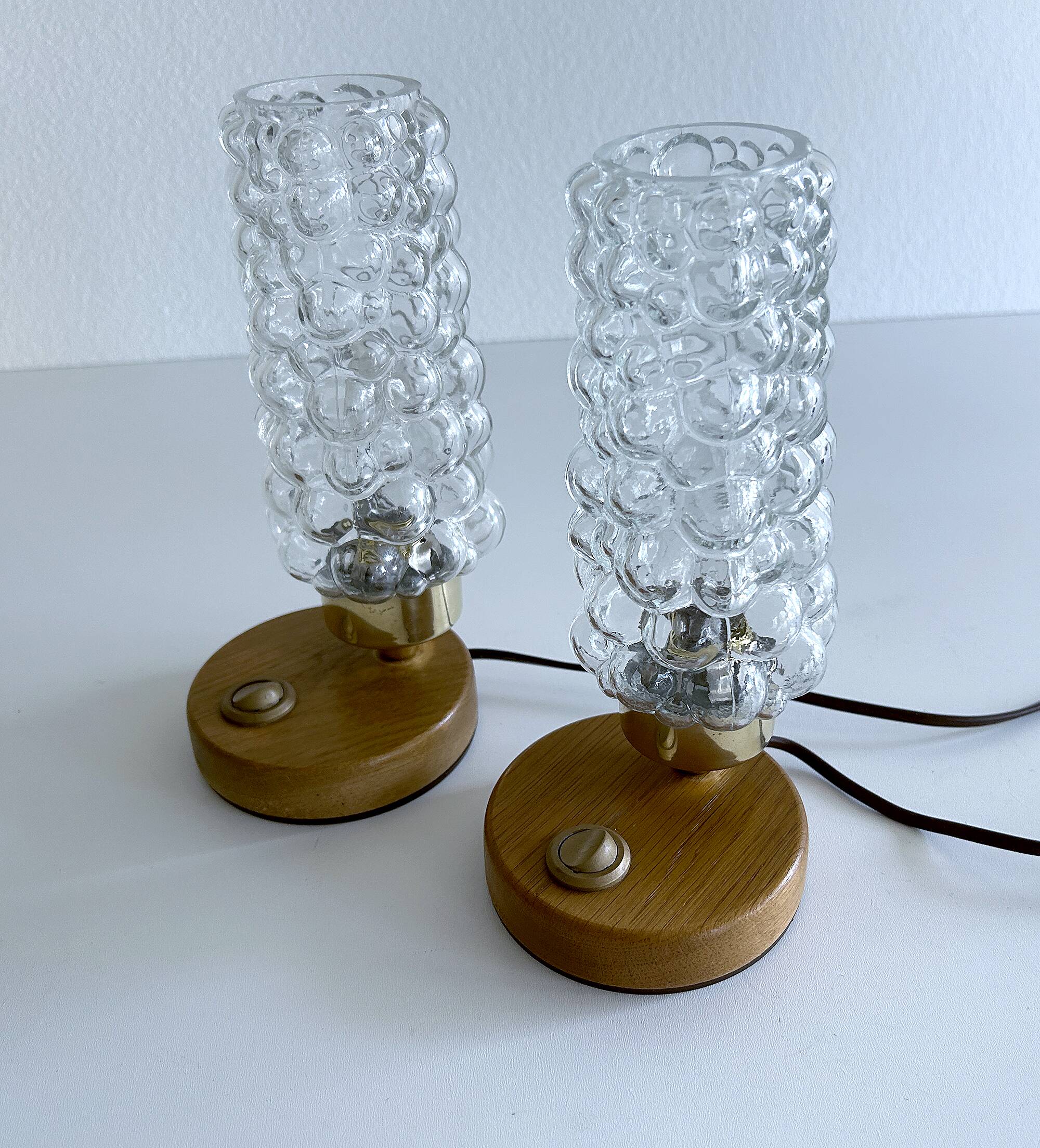 Pair Bubble Glass Scandinavian lights