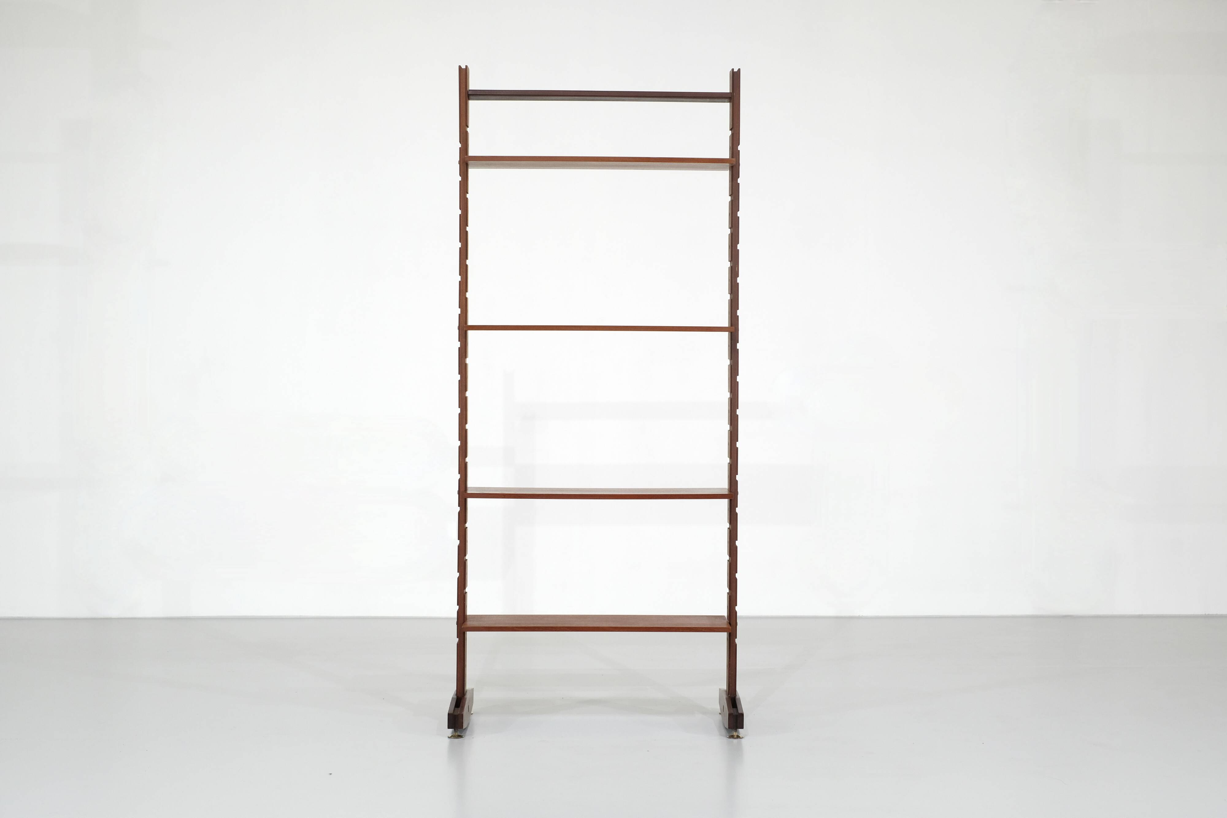 Modular teak bookcase, Italy - 1960s