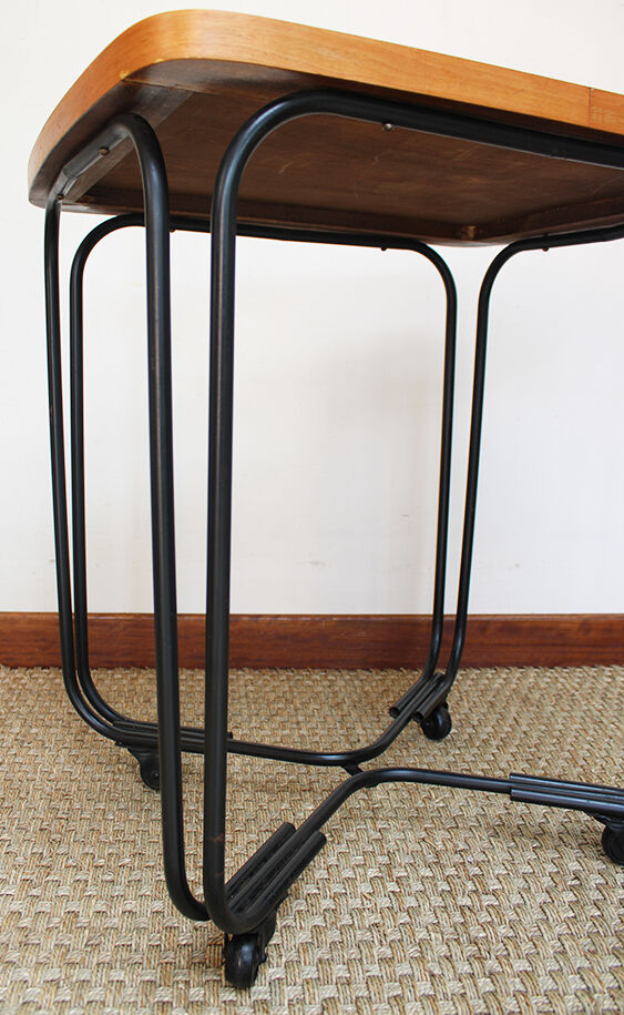 Wood and metal table