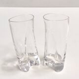 Set of Twelve Crystal Drinking Glasses by A.Mangiarotti for Cristallerie Colle