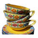 Lunches or chocolate cups, antique, earthenware from Provence